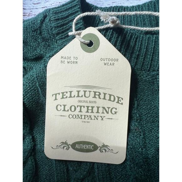 Telluride Clothing Company Boys Cable Knit Sweater, Green, Large / 14, NWT, Crew - Picture 5 of 7